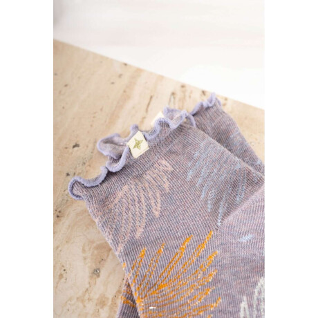 Medias Hojas Lurex Violeta