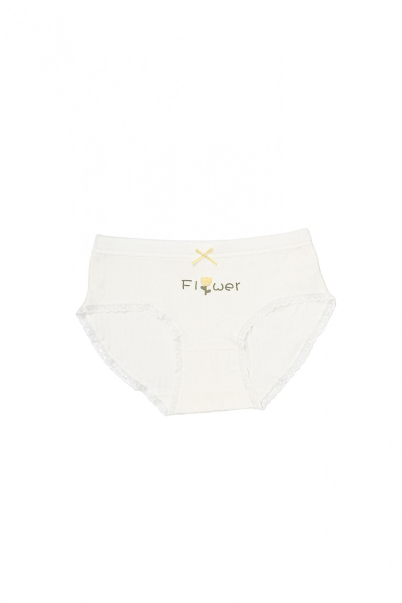 Bombacha Flower - Blanco 