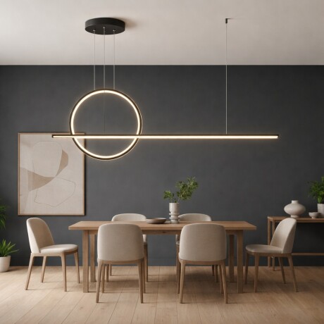 Colgante Led linea y anillo 49W Dimerizable Colgante Led linea y anillo 49W Dimerizable