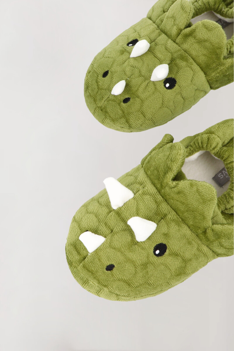Pantufla dinosaurio Verde claro