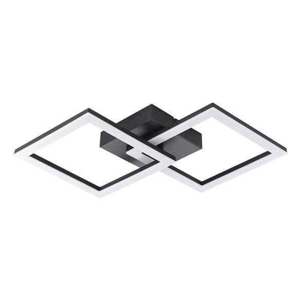 Lámpara de techo LED 20W cálida acero negro HUERTA EG1220