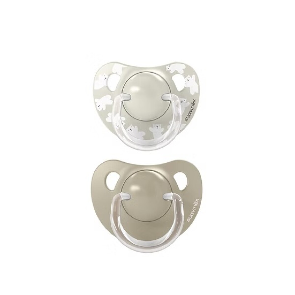 Set x2 Chupete 6-18m anatomico suavinex new prints - bear beige 