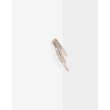 Aro Cuff Triple Bañado En Oro Dorado