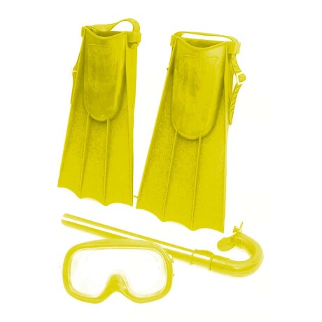 Set de Buceo Infantil con Snorkel Máscara y Patas de Rana Amarillo