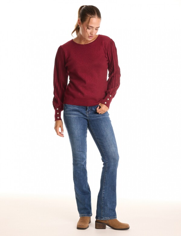 Buzo Mga Plisada Det BORDEAUX