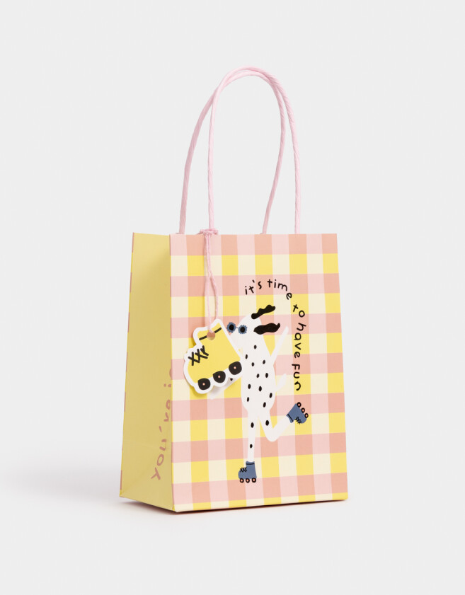 Accesorios Regalos Animalito Bolsa De Regalo Chica "its Time To Have Fun" - Combinacion Multicolor