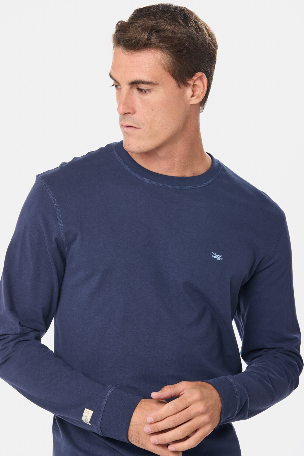 REMERA LISA DE ALGODÓN Azul