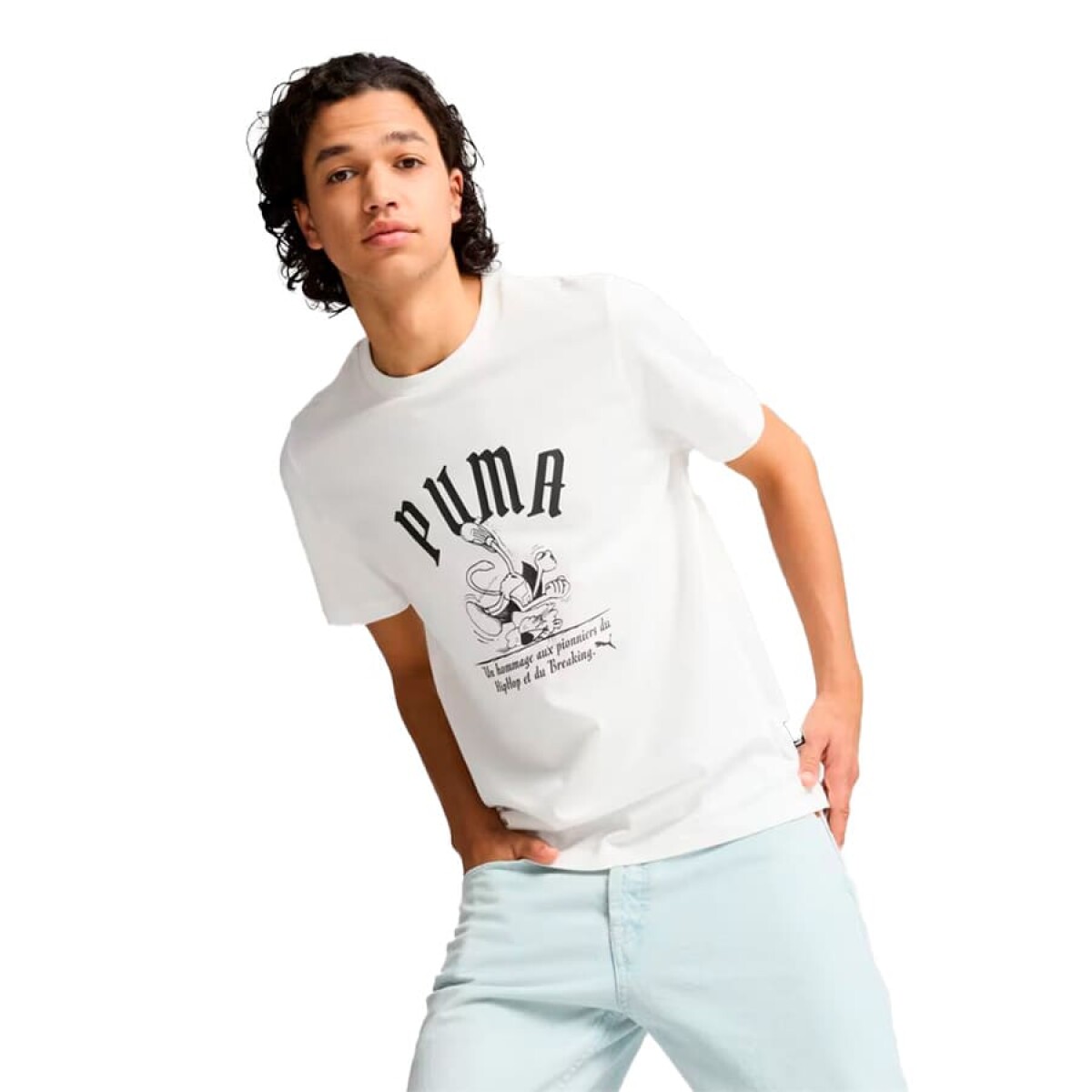 Remera Puma Graphics Super de Hombre - 628003 02 - Blanco 