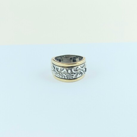 Anillo de plata 925 y double en oro 18 ktes. Anillo de plata 925 y double en oro 18 ktes.