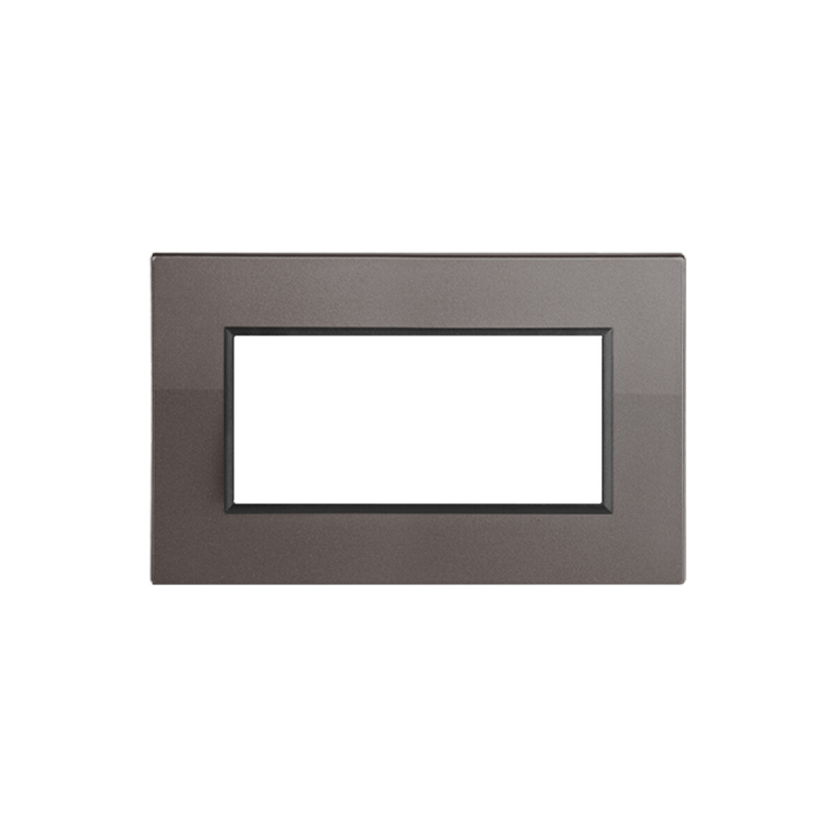 Plaqueta p/4 módulos gris metalizado - Duomo Flat - C56598 