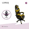 Silla Gamer Lumax Modelo ROM Negro/Amarillo