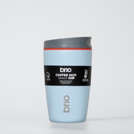 Vaso Térmico Brio Café Jarra Mug 350ml Acero Inoxidable Celeste