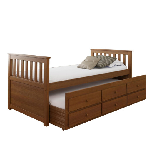 Cama Marinera 1 plaza Pino Marron