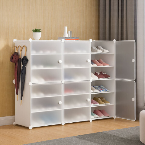 Armario Organizador de Zapatos IMBACK IBK-PLC003 | 6 Puertas, Modular, Resistente y Gran Capacidad Blanco Armario Organizador de Zapatos IMBACK IBK-PLC003 | 6 Puertas, Modular, Resistente y Gran Capacidad Blanco