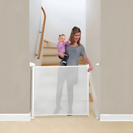 Puerta Flexible Lumax con Malla Retráctil de Seguridad Blanco