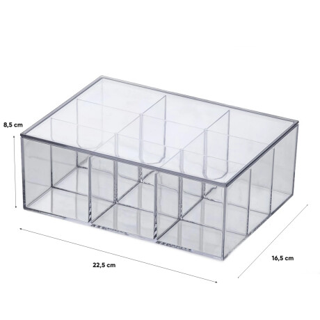 Caja organizadora con divisiones y tapa 22,5x16,5x8,5 cm Sc