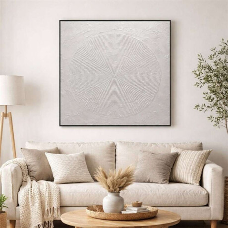 Cuadro Canvas 80X80Cm Marco Pintura Formas 2