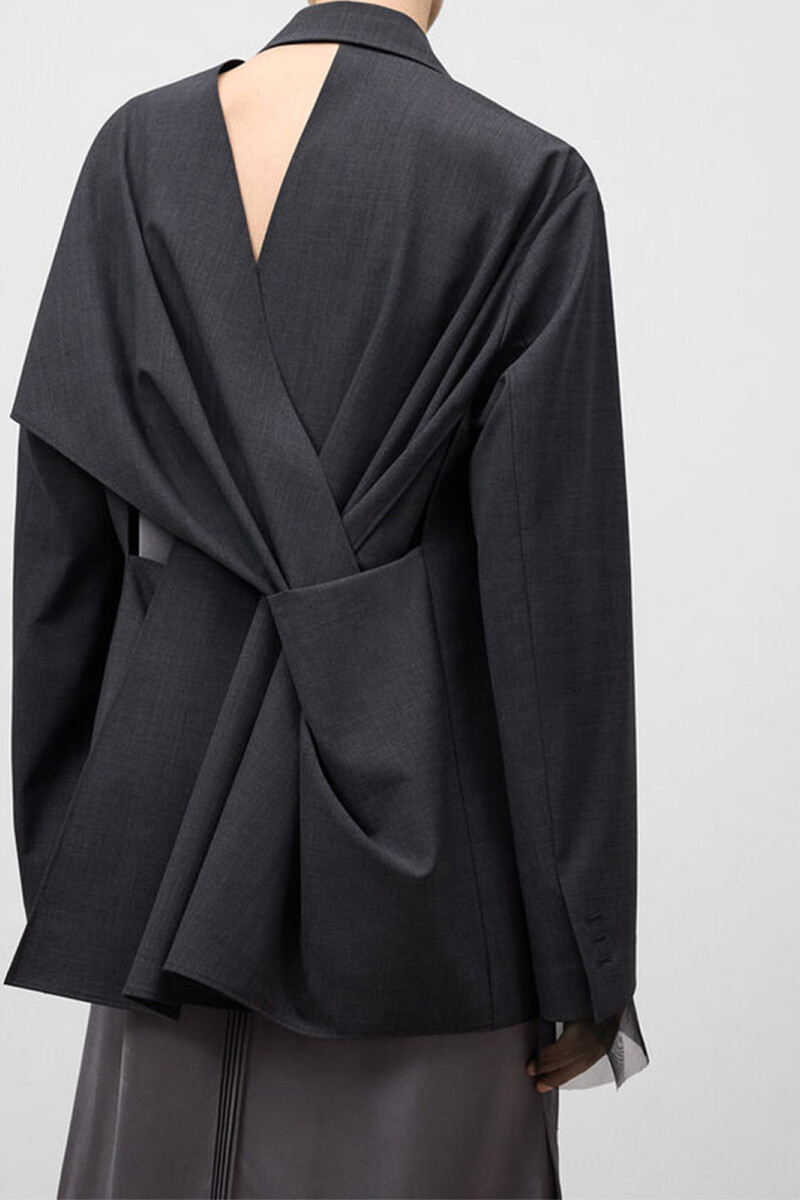 CHAQUETA Gris Melange