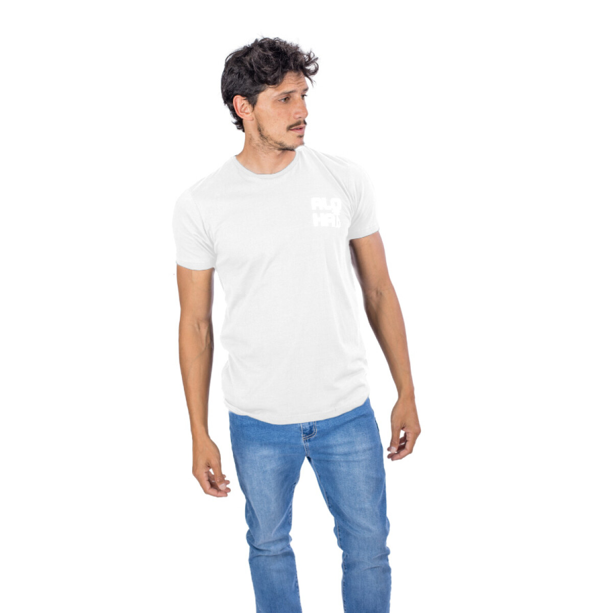 Camiseta de Hombre Aloha Blanca - BLANCO 