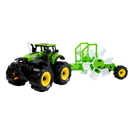 Tractor de granja con sembradora Tractor de granja con sembradora