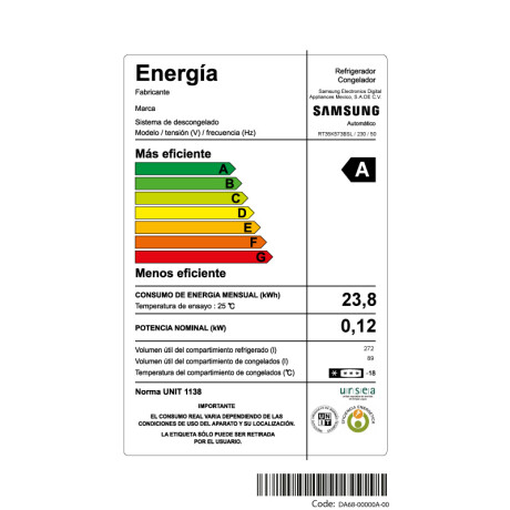 Heladera Samsung 350 L Twin Cooling Plus (RT35) - Inox Heladera Samsung 350 L Twin Cooling Plus (RT35) - Inox