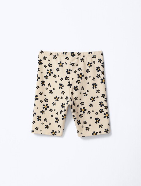 BERMUDA INFANTIL CON ESTAMPADO BEIGE