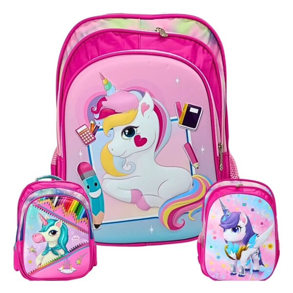 Mochila Unicornio infantil, estampado 3D. Mochila Unicornio infantil, estampado 3D.