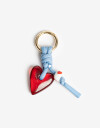 Llavero Acrilico Llavero Y Bag Charm De Cordón Y Corazón - Combinacion Bicolor
