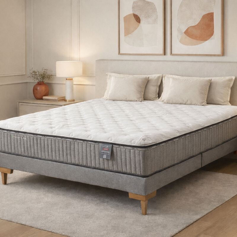 Colchon Resortes Keystone Extra King 193x203x36