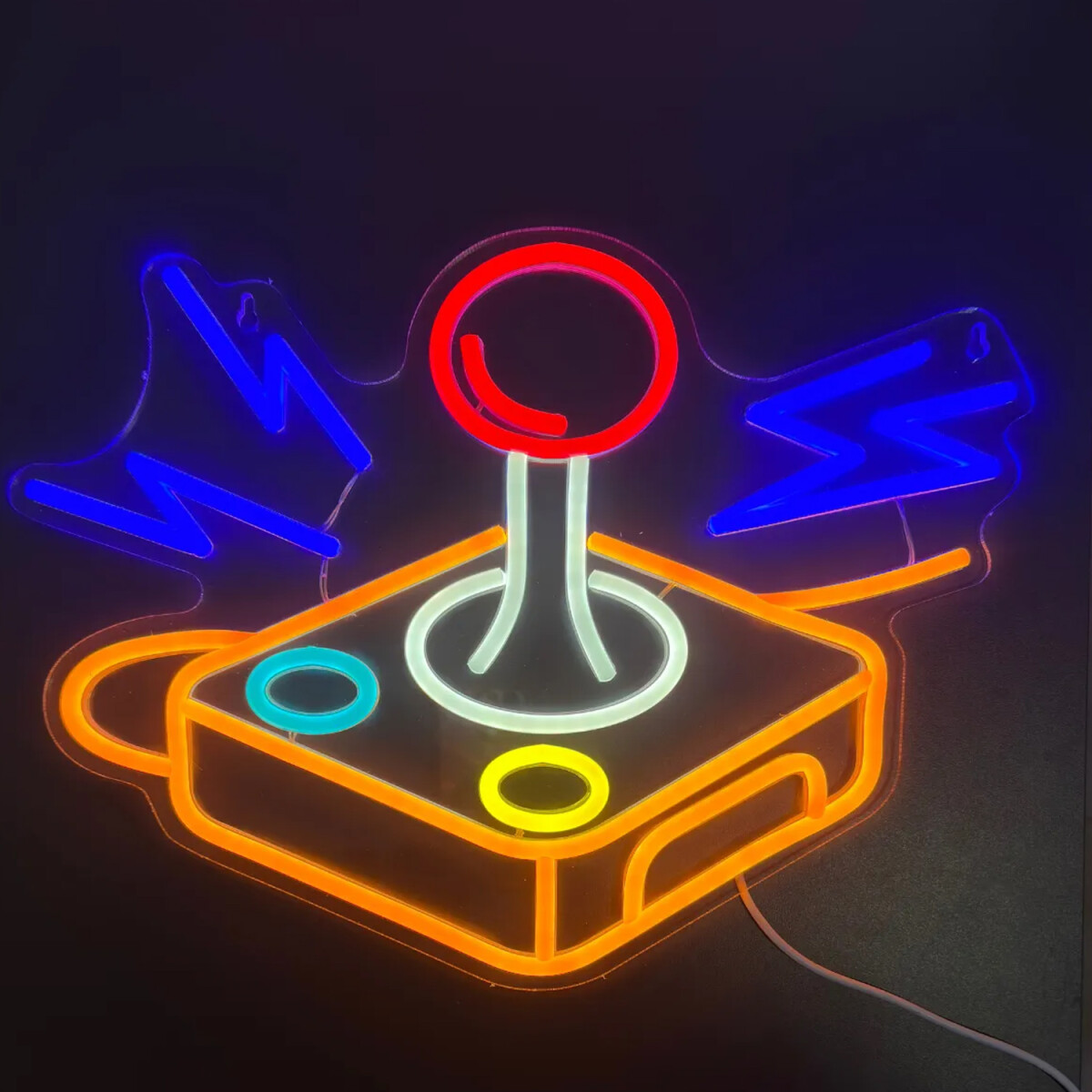 Letrero Cartel Gamer Neon Joystick Retro Usb - LETRERO NEON "JOYSTICK PALANCA" HY-7853 