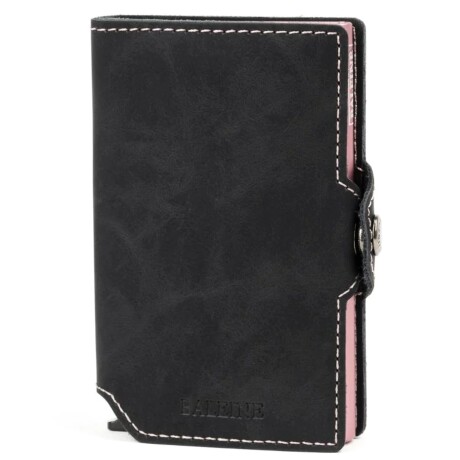 Billetera Baleine Kansas en Aluminio y Cuero con Protección RFID Dark Pink