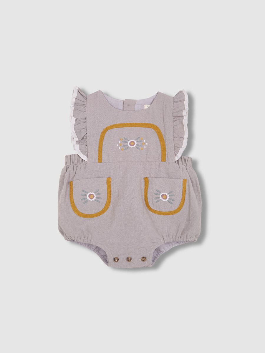 Ranita Con Bordados Gris