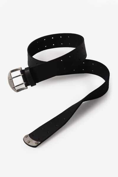 CINTURÓN DOBLE X Negro