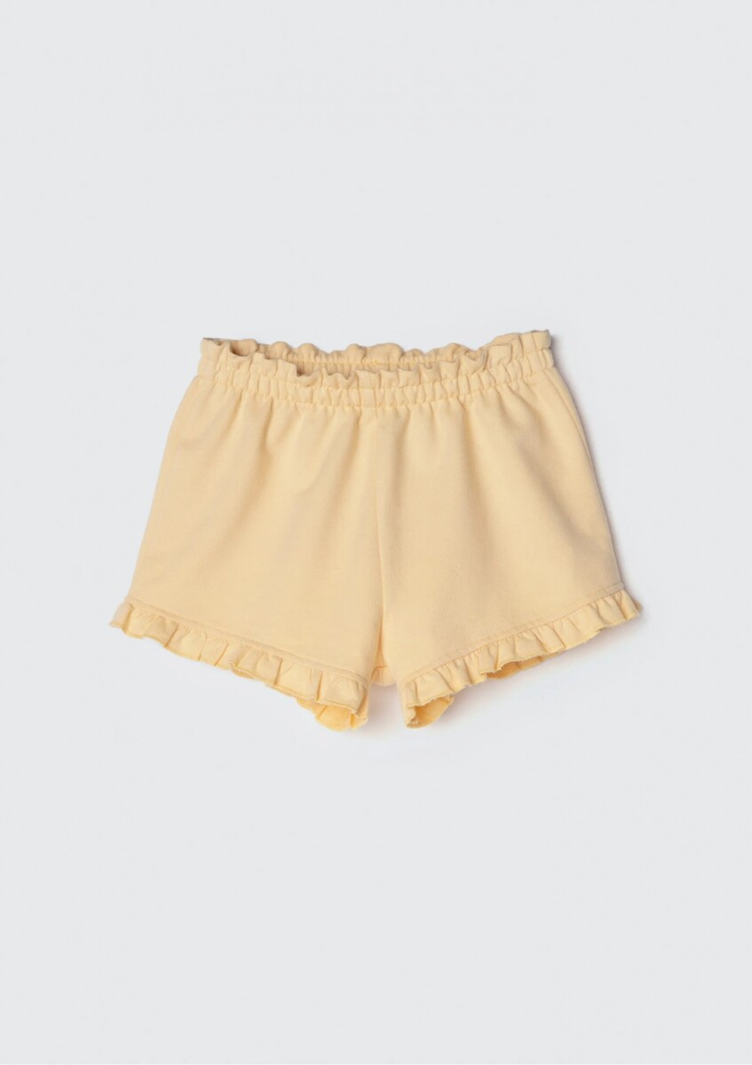 SHORT INFANTIL CON CINTURA ELASTIZADA - AMARILLO 