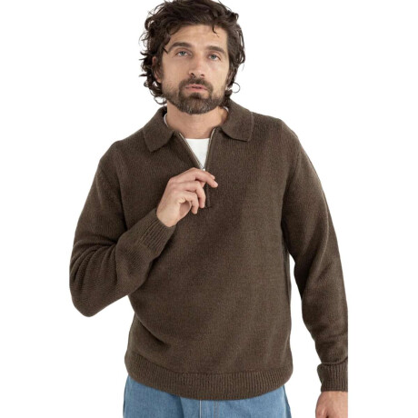 Buzo Rhythm Quarter Zip Marron