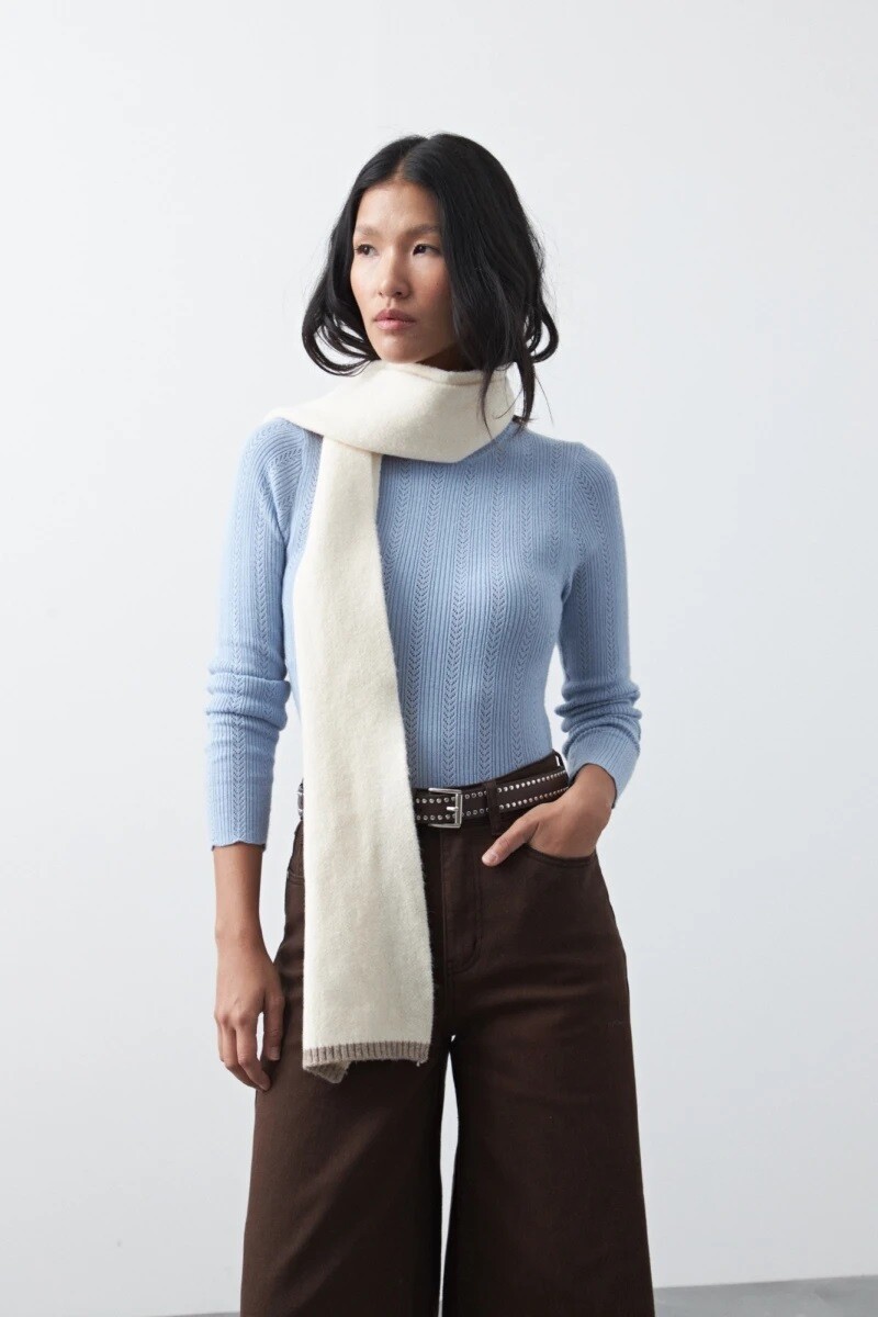 POLERA D.CASSIN SELVA - CELESTE 