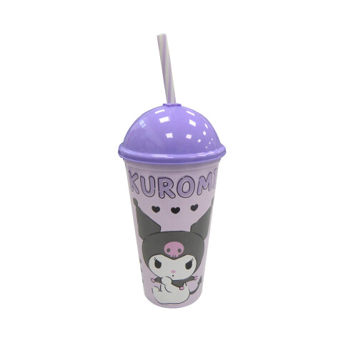 Vaso Plástico Milk Shake con Pajita Kuromi 500 ml U