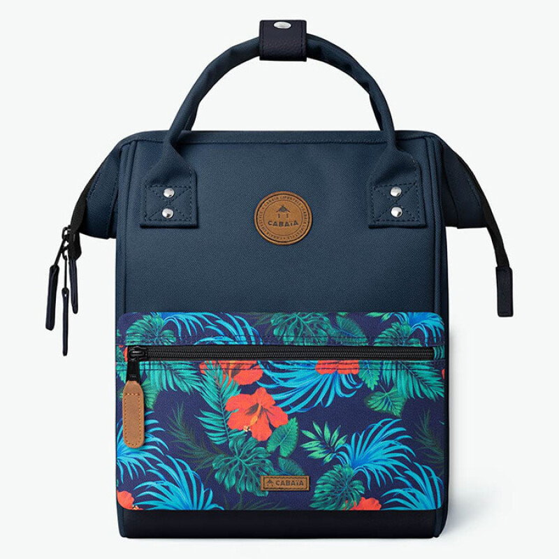 Mochila Cabaia Reykjavik RIC M 23L de Mujer - CABA-OXFREC-RE02 Azul-floral