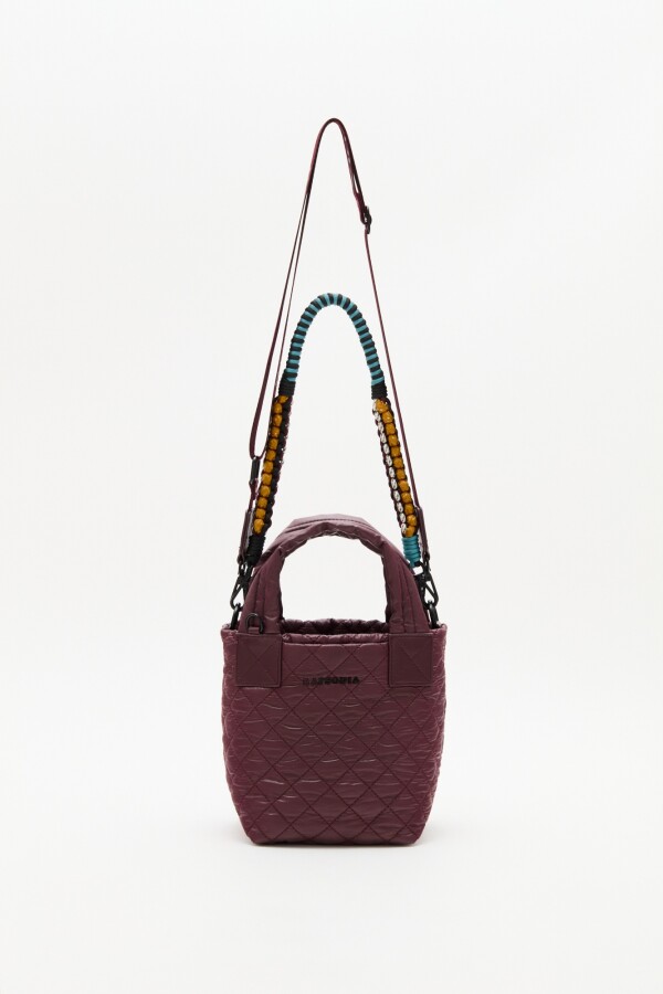 Cartera Tote Mini Matelasse Bordo