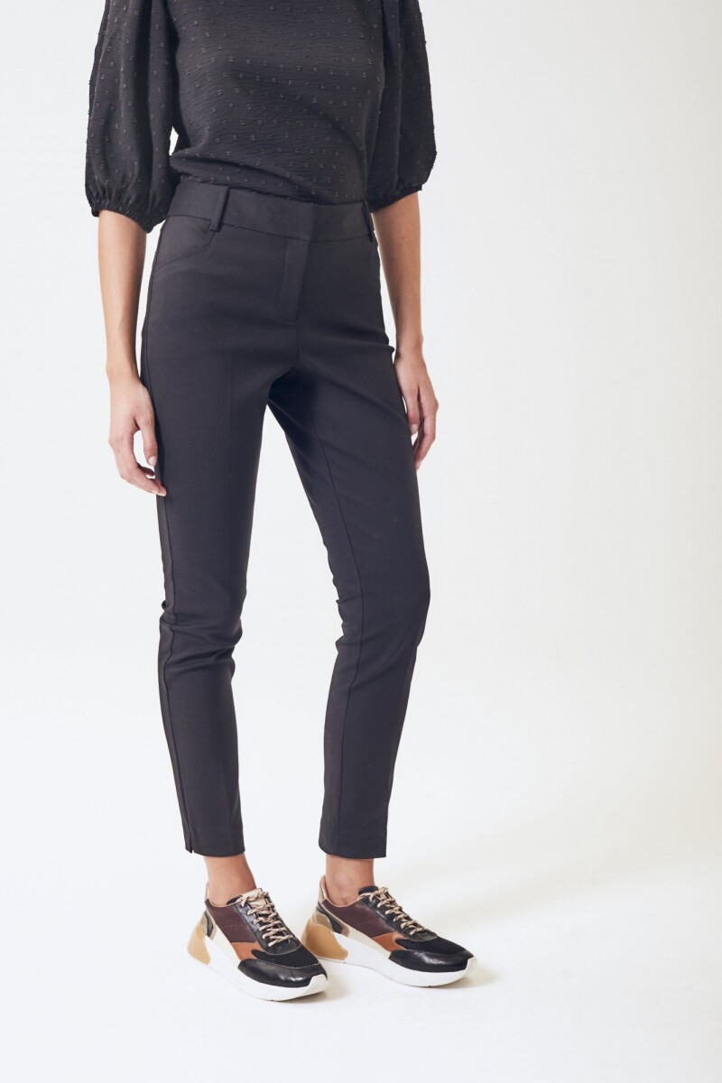 Pantalón Recto Spandex Negro