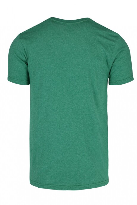 Camiseta jaspe escote en v Verde jade