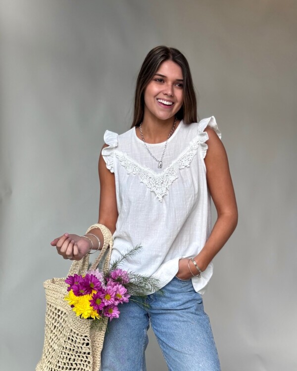 Blusa Aimé blanco