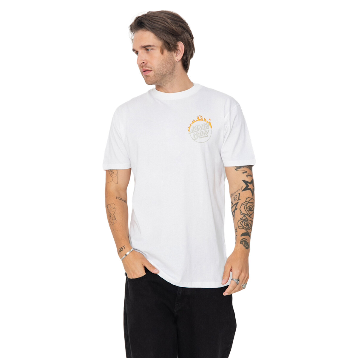 Remera Santa Cruz Burnt Opus - Blanco 