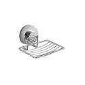 JABONERA DE BAÑO CON VENTOSA ACERO INOXIDABLE PLATEADO
