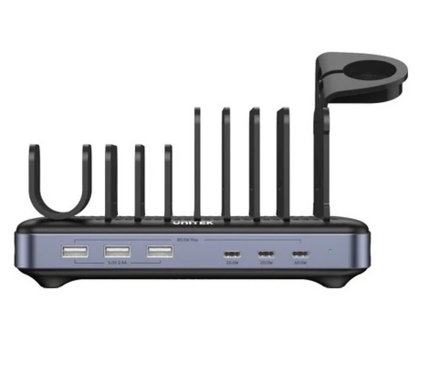 Estación de Carga Unitek 80W 6 Puertos USB 