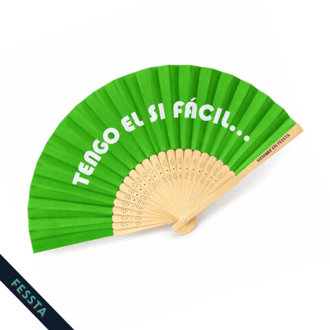 Abanico "Tengo el si facil" Verde