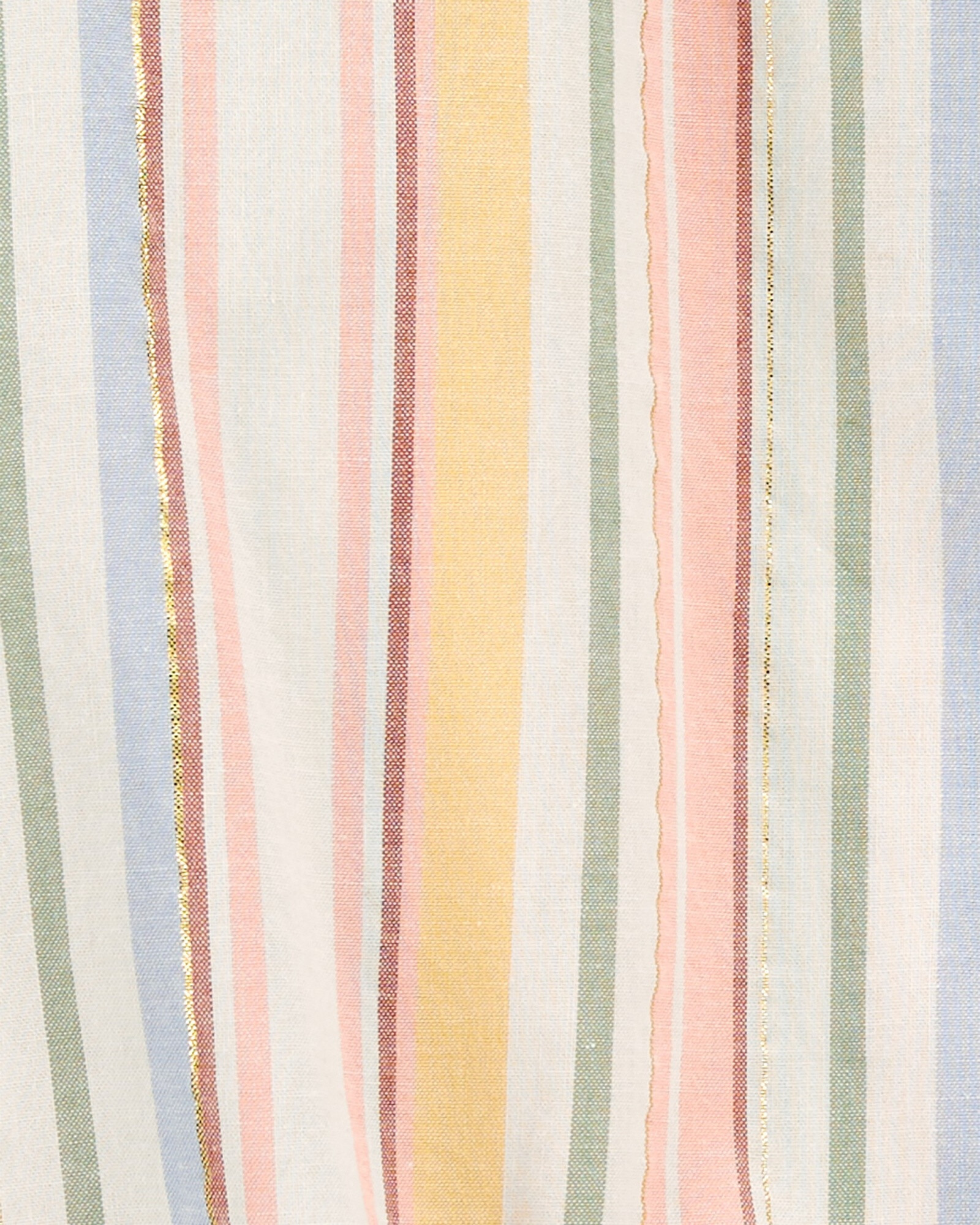 Blusa de algodón con lazo, diseño a rayas Sin color