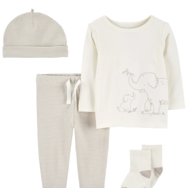 Primer muda carters 4pz gris elefante