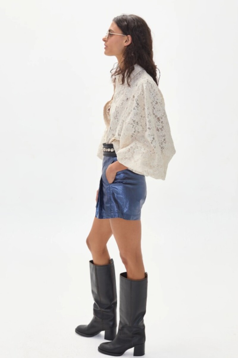 Claire Cotton Lace Shirt Natural