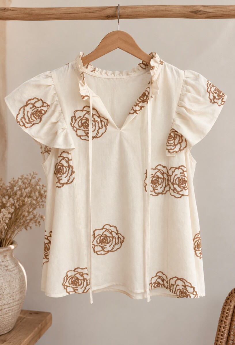 Blusa Roxie - manteca 
